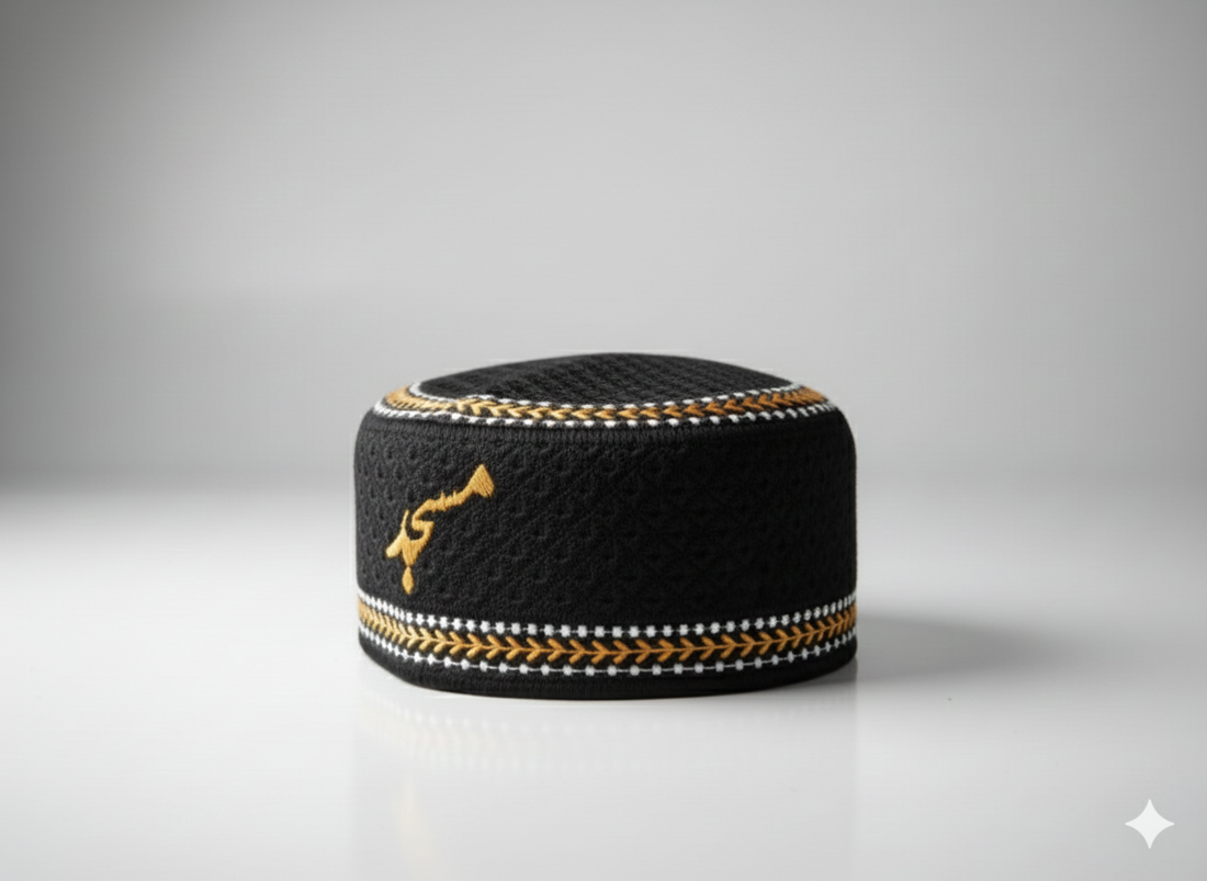 Premium Masjid Namazi Caps in Black Color